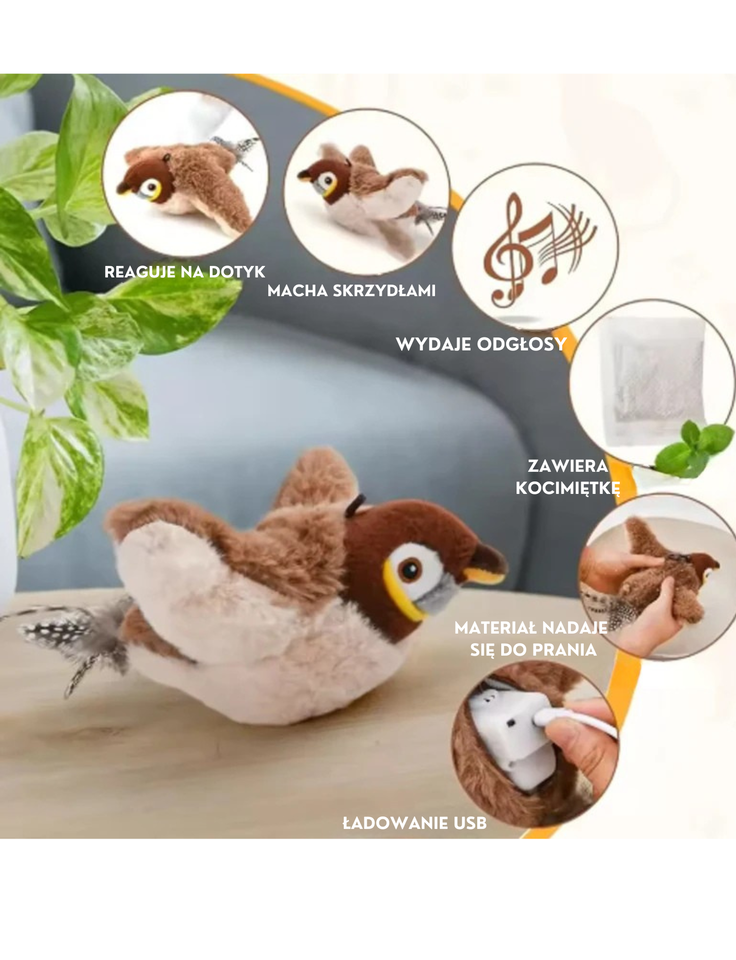 Mruczek ™SkyHunt-interaktywny ptak z dźwiękiem