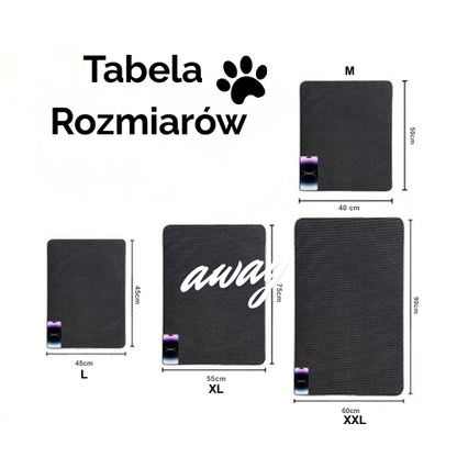 Mata MruczekCleanPaw™ – Dwuwarstwowa mata pod kuwetę kota