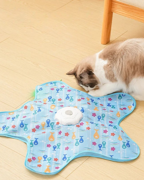 Mruczek™CatPlay-Interaktywna mata dla kota z ruchomym piórkiem