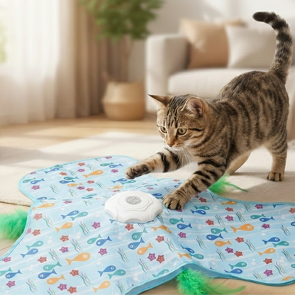 Interaktywna mata dla kota CatPlay z ruchomym piórkiem
