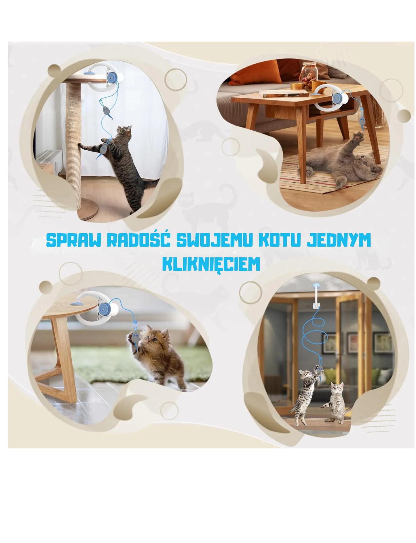 Wędka dla kota DoorPlay - zabawka na drzwi